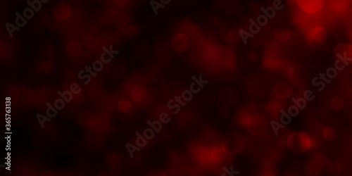 Dark Red vector background with circles. Modern abstract illustration with colorful circle shapes. Pattern for business ads.