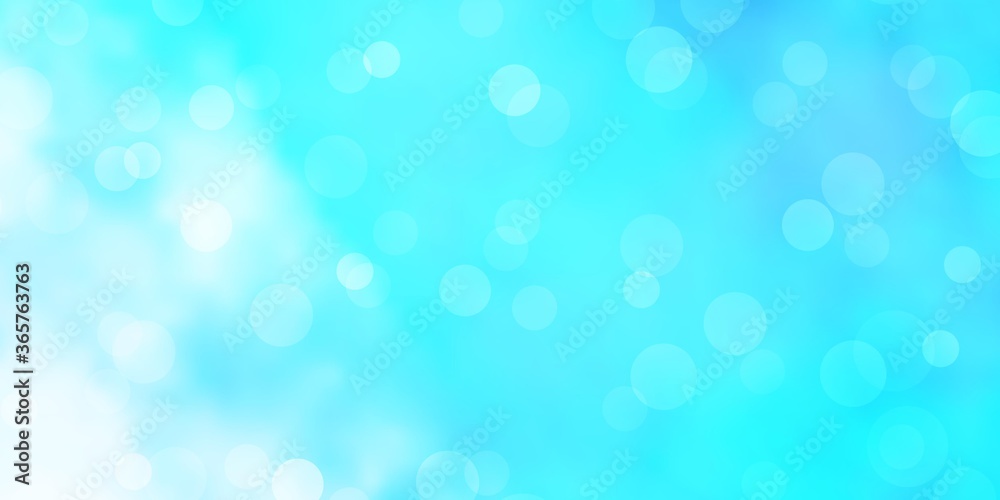 Light BLUE vector background with bubbles. Illustration with set of shining colorful abstract spheres. Pattern for websites.