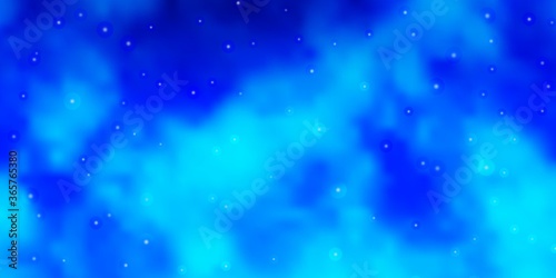 Light BLUE vector layout with bright stars. Blur decorative design in simple style with stars. Pattern for websites, landing pages.