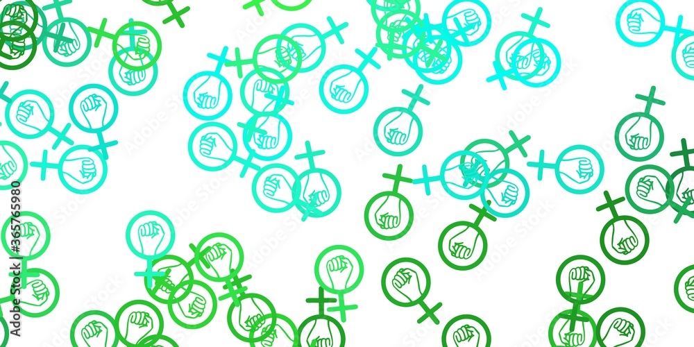 Light Green vector background with woman symbols. Light Green vector background with woman symbols.