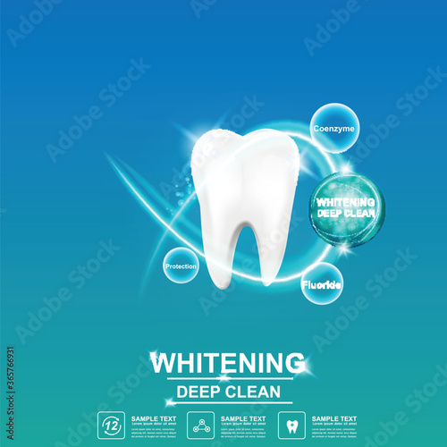 Dental Care and Teeth on Background Vector Concept.