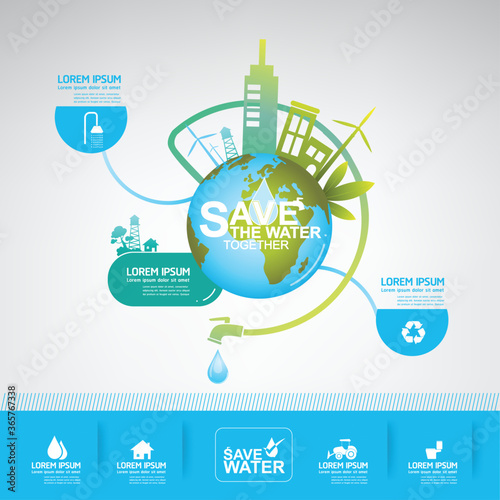 Save Water Vector Concept Water is Life