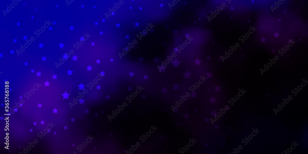 Dark Pink, Blue vector texture with beautiful stars. Modern geometric abstract illustration with stars. Theme for cell phones.