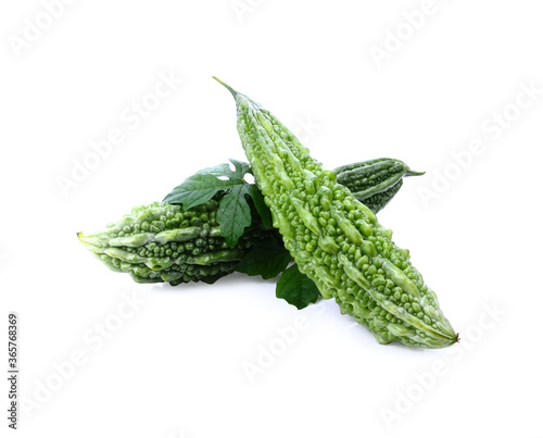 Bitter melon isolated on white background