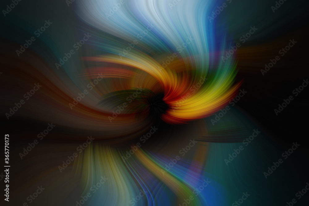 Multicolored and abstract twirl made in an artistic and creative way Multicolored and abstract twirl made in an artistic and creative way
