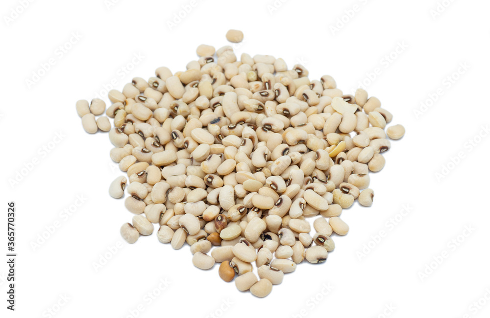 Black eyed peas on white background. A valuable peas with high protein and fiber. Black eyed peas on white background. A valuable peas with high protein and fiber.