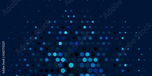 Dark BLUE vector pattern with spheres. Modern abstract illustration with colorful circle shapes. Design for posters, banners.