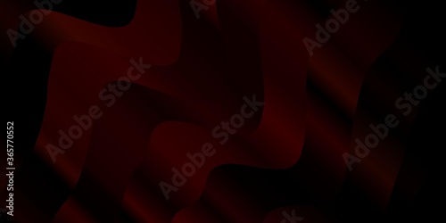 Dark Orange vector backdrop with curves. Abstract gradient illustration with wry lines. Design for your business promotion.