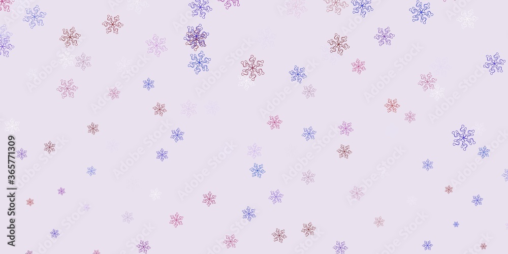 Light blue, red vector natural layout with flowers. Light blue, red vector natural layout with flowers.