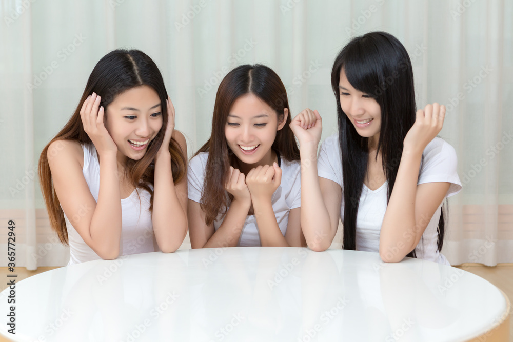 Pretty young girls have surprise secret indoors Pretty young girls have surprise secret indoors