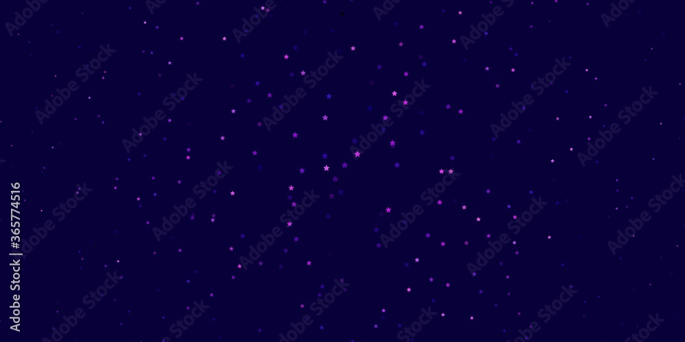 Dark Blue, Red vector background with colorful stars. Colorful illustration in abstract style with gradient stars. Design for your business promotion.