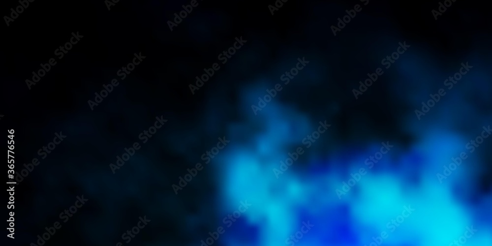Dark BLUE vector pattern with clouds. Colorful illustration with abstract gradient clouds. Colorful pattern for appdesign.