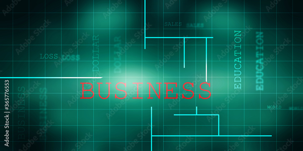 2D Digital Abstract Business Networking background