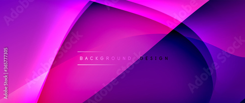 Fluid gradient waves with shadow lines and glowing light effect, modern flowing motion abstract background for cover, placards, poster, banner or flyer