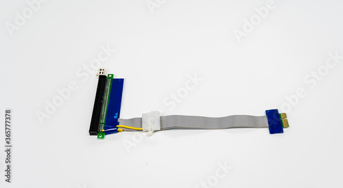 Powered 1X to 16X PCI-E riser cable photo