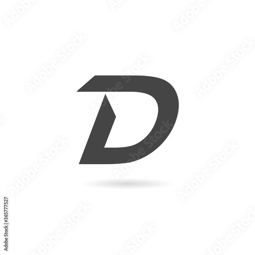 Free Download Initial D Letter Logo with shadow - GFXLoad