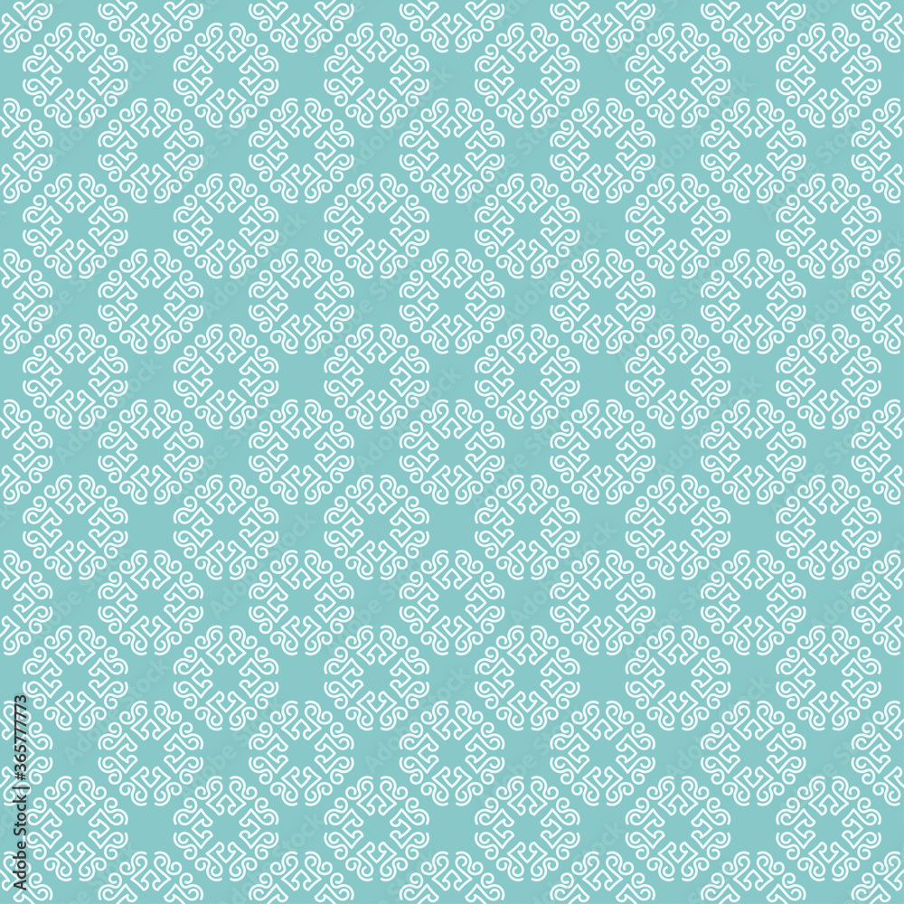 Seamless geometric pattern. Green wallpaper texture. Vector background image
