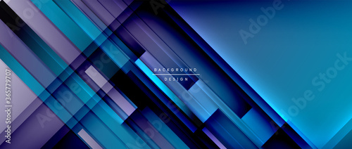Dynamic lines on fluid color gradient. Trendy geometric abstract background for your text, logo or graphics
