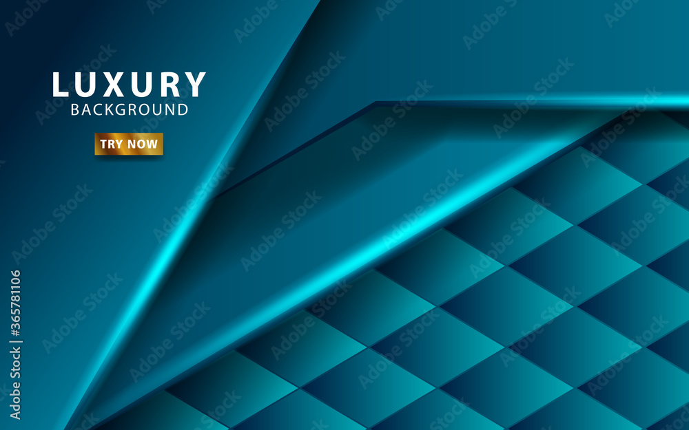 Obraz premium luxury abstract premium blue vector background with blue line.Overlap layers with paper effect. digital template. Realistic light effect .vector illustration.