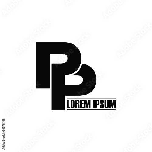 Letter PP simple monogram logo design vector