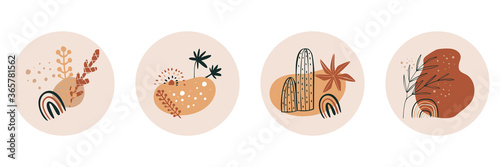 Highlight Cover Stories. Fashion insta set for bloggers. Frame fashion style. Blogger set line icons layout. Vector illustration.