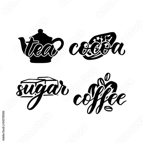 Food pantry custom labels. Container stickers. Vector