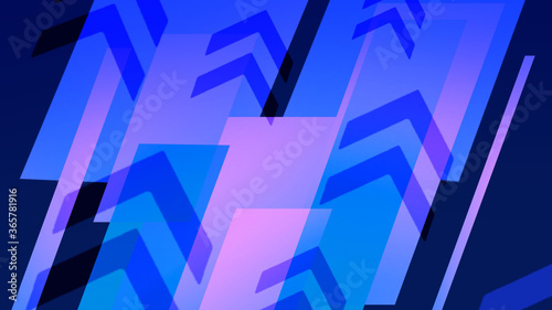  上昇する矢印のイメージの幾何学模様の青い背景イラスト