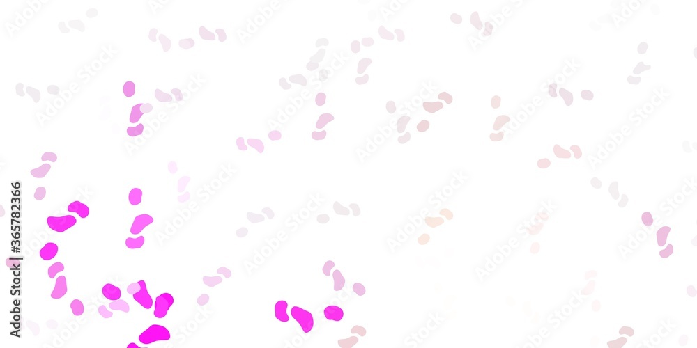 Light pink vector background with random forms.