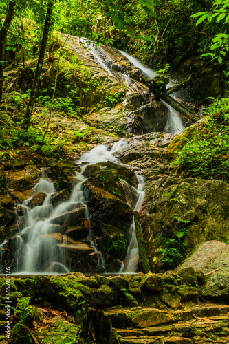 Fototapeta Naklejka Na Ścianę i Meble -  Long exposure of small waterfall