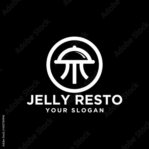 seafood restaurant logo design, jelly fish restaurant 
