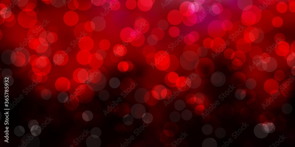 Dark Pink, Red vector pattern with spheres. Illustration with set of shining colorful abstract spheres. Pattern for business ads. Dark Pink, Red vector pattern with spheres. Illustration with set of shining colorful abstract spheres. Pattern for business ads.