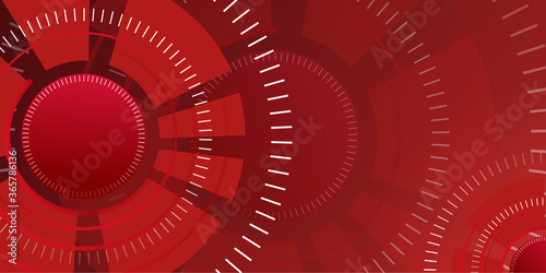 Blue and red HUD circles futuristic abstract background