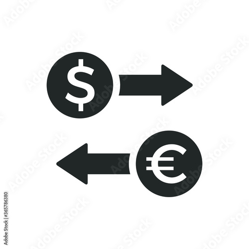 Dollar euro money exchange icon