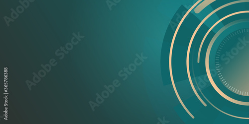 Neon green smooth wave digital abstract background. design of Vector Circuit Board background