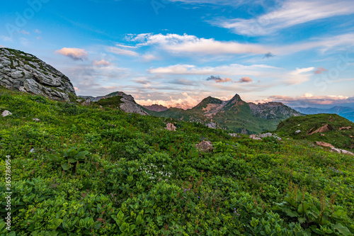 Fantastic hike in the Lechquellen Mountains in Vorarlberg Austria photo