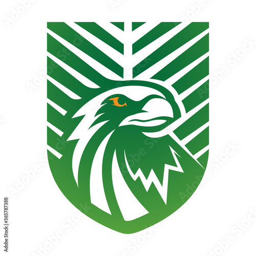 palm shield and eagle protection logo security