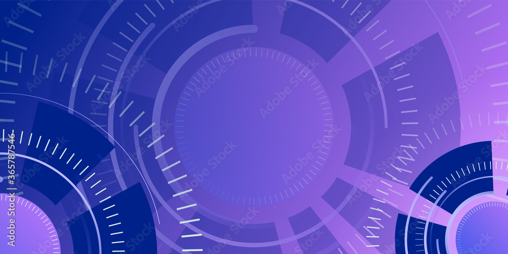 Circle in purple vector gradient background