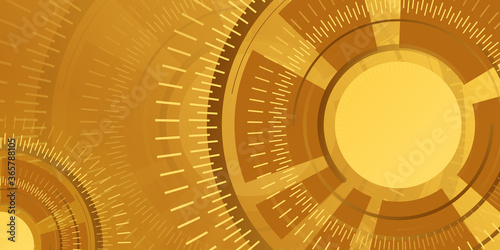 Vector abstract golden luxury backgrounds with gold yellow brown black technology clock geometric graphic elements for poster, flyer, digital board and concept design.