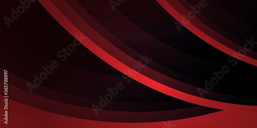 Geometric red curve wave presentation background. Abstract wavy red background
