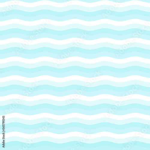 Blue abstract ocean seascape. Vector wave seamless pattern for your design.