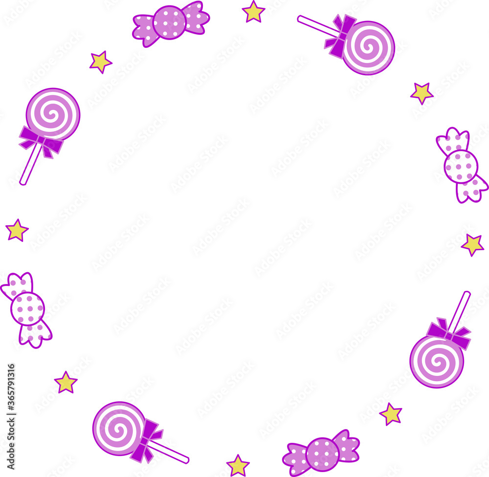 キャンディの丸いフレーム Stock Vector Adobe Stock