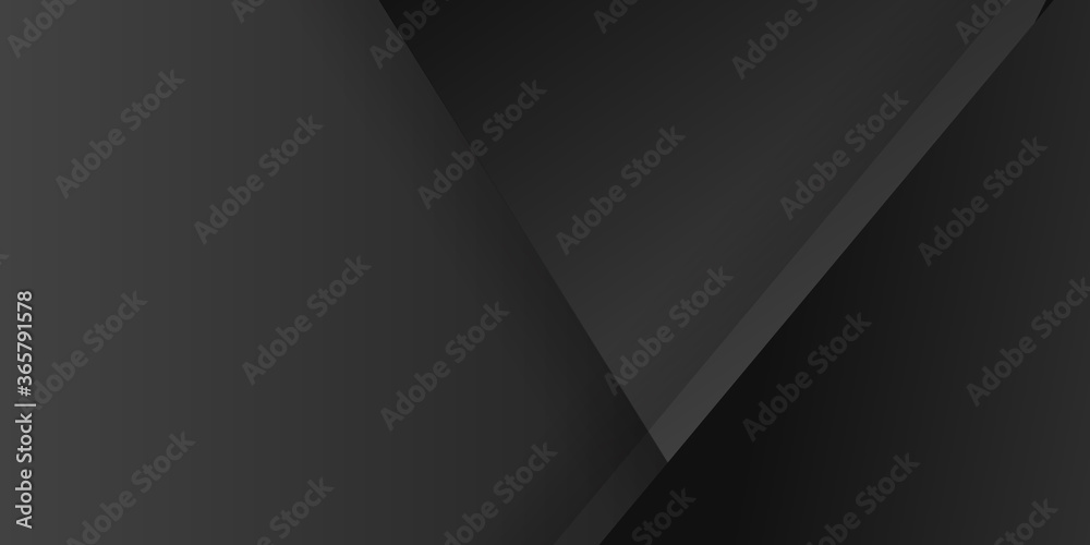 Black polygonal triangular mosaic presentation background for web, presentations and prints. Black web header vector illustration