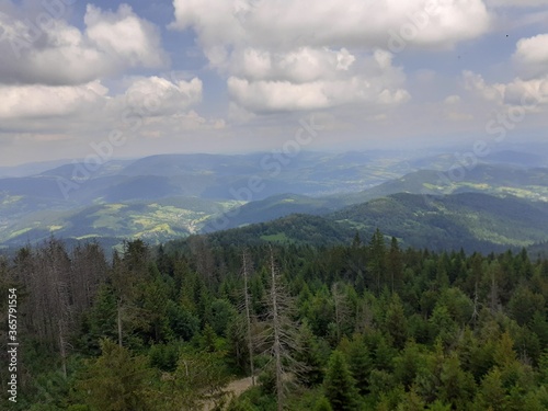 mountains and clouds