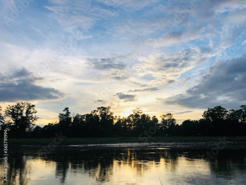 sunset over the river © Rakesh