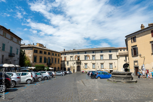 square of popolo in the center of orvieto