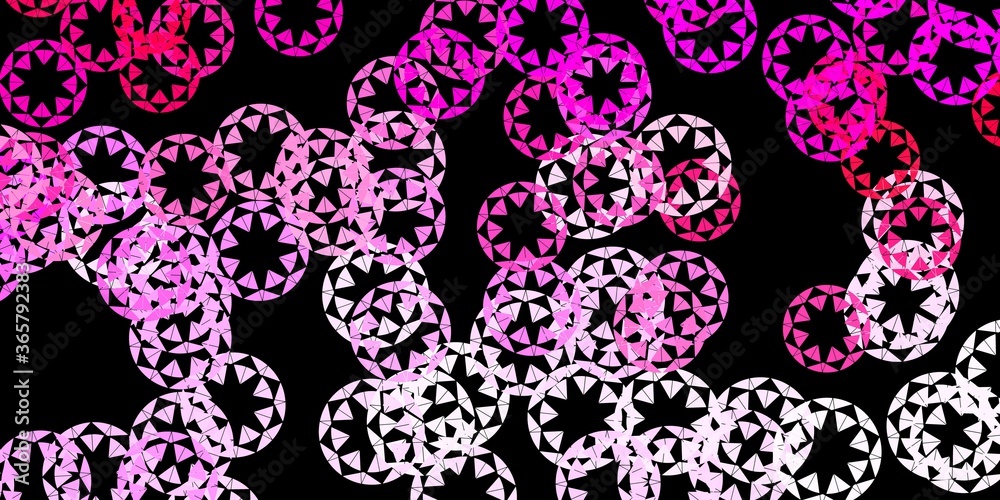 Dark pink vector background with bubbles. Dark pink vector background with bubbles.