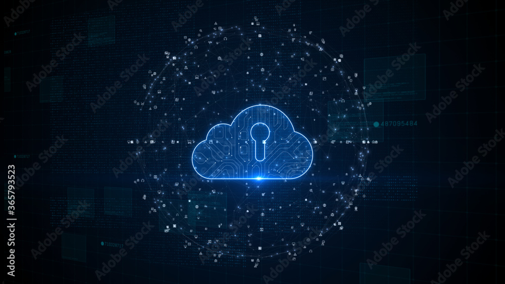 Cloud computing of cyber security, digital data network protection ...