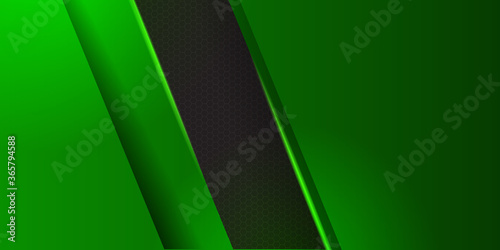 Abstract green light dark grey metallic overlap design modern futuristic technology background vector illustration for presentation design.