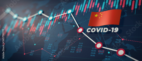 COVID-19 Coronavirus China Economic Impact Concept Image.