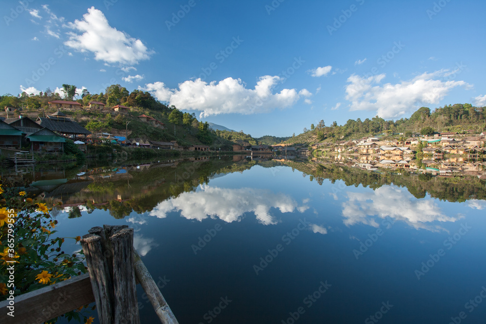 Baan Rak Thai, Village on the lake in Mea Hong Son Province, Thailand